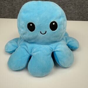 Reversible Octopus Plushie Happy Mad Smile Frown Mini Octopus Stuffed Animal